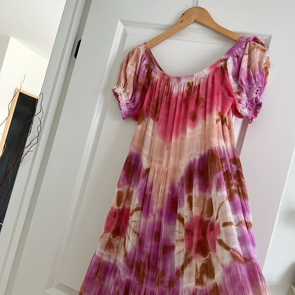 Tie dye flowy long summer Dress - Picture 2 of 2